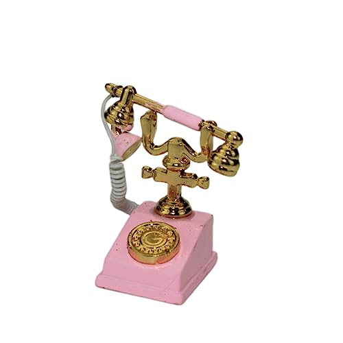KONTONTY 1stk Mini-tischtelefon Bürobedarf Für Den Schreibtisch Puppenhaus-Miniatur-Ornament Kindertelefon Simuliertes Wähltelefon Tisch-Miniatur-Ornament Dekor Rotieren Festnetz Handy von KONTONTY