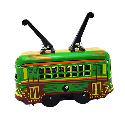 KONTONTY 1Stk Straßenbahn aus Blech für kinderspielzeug kinderknallzeug qridor Mini-Straßenbahn- Bildungsspielzeug Eisenblech Green von KONTONTY