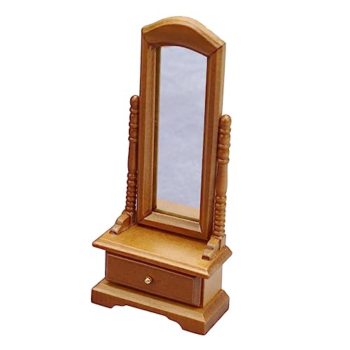 KONTONTY 1Stück Spiegel Modell Für Puppenhaus Kastanienbraun Mini House Accessoire DIY Holzdekor Für Kreative Dekorationen KONTONTY 1Stück Spiegel Modell Für Puppenhaus Kastanienbraun Mini House Accessoire DIY Holzdekor Für Kreative Dekorationen von KONTONTY