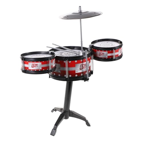 KONTONTY 1Stück Teiliges Mini Percussion Set für Rot Trommeln Schlagzeug für Musikunterricht Sicher und Langlebig Perfektes für Kleine Musikliebhaber von KONTONTY