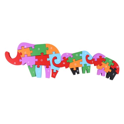 KONTONTY 1pc 26 Bausteinspielzeug Rätseln Puzzle- Bambus von KONTONTY