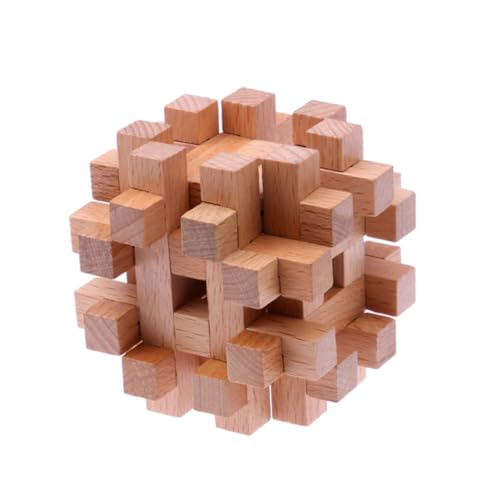 KONTONTY 1Stk 3D-Puzzlekugel ineinandergreifendes Holzspielzeug Luban Schloss-Puzzle-Spielzeug koordinationstraining intelligenzspielzeug Spielzeuge ineinandergreifendes Spielzeug iq-Puzzle von KONTONTY