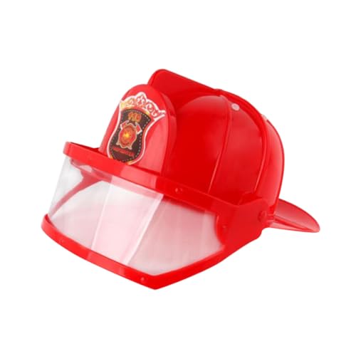 KONTONTY 1Stk Feuerhut-Spielzeug Spielzeug für die frühe Entwicklung Feuerwehrkostüm dartscheibe kinder Schutzhelm lustiges rollenspiel spielzeug Brandschutzhut wasserdicht Requisiten rot von KONTONTY