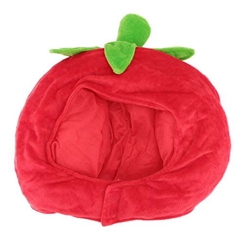 KONTONTY 1stk Tomaten Kopfbedeckung Sonnenhut Damen Große Hüte Trucker-hut Sonnenhut Für Damen Sonnenschutz-gesichtsabdeckung Sonnenschutzmaske Hut Frauen Lustig Rot Plüsch Und Pp Baumwolle von KONTONTY