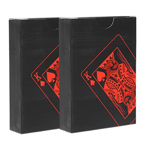 KONTONTY Poker Karten 2 Kisten Tragbare Karten Poker Dekorative Karten Rechteckkarten Nach Hause Für Spiel Coole Spielkarten Aufbwahrungs-Box Vorratsboxen Board Gamees Gedruckte Karten Spiele Plastik von KONTONTY
