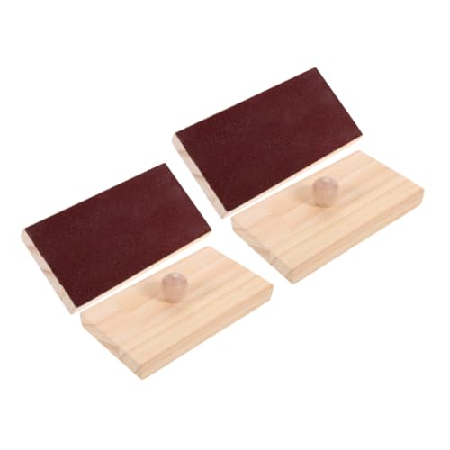 KONTONTY 2 Paare Montessori Schlaginstrument Holz Sandblock Klangbrett Musikinstrument Kompakt Leicht Tragbar Für Frühe Rhythmusschulung Und Musikalische Früherziehung von KONTONTY