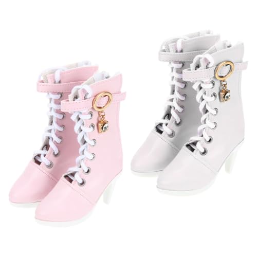 KONTONTY 2 Paare Puppen High Heels Hohe Stiefel Prinzessin Inspiriert Schuhe Für Puppen Ersatz Schuhe Für von KONTONTY