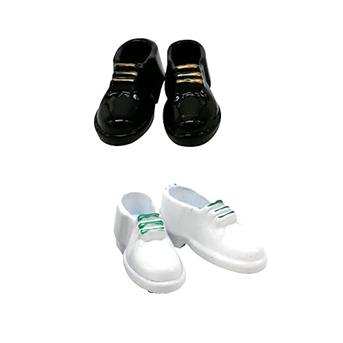 KONTONTY 2 Paare Puppenschuhe Handgemachte DIY Schuhe für Puppenhaus Zubehör und Hochwertige Miniaturschuhe für Dekoration KONTONTY 2 Paare Puppenschuhe Handgemachte DIY Schuhe für Puppenhaus Zubehör und Hochwertige Miniaturschuhe für Dekoration von KONTONTY