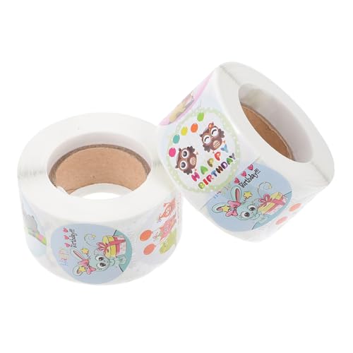 KONTONTY Vielseitig Einsetzbare Dekorative „Happy Birthday“-Aufkleber Selbstklebende Siegelaufkleber Für Verpackungen Bastelarbeiten Und Umschläge von KONTONTY