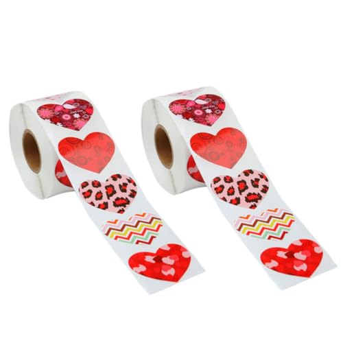 KONTONTY 2 Rollen Liebe Aufkleber Valentinstag Aufkleber Umschlagetikett Aufkleber Zum Verschließen Von Geschenktüten Dichtungspasten Siegel Aufkleber Abdichtende Aufkleber Papier KONTONTY 2 Rollen Liebe Aufkleber Valentinstag Aufkleber Umschlagetikett Aufkleber Zum Verschließen Von Geschenktüten Dichtungspasten Siegel Aufkleber Abdichtende Aufkleber Papier von KONTONTY