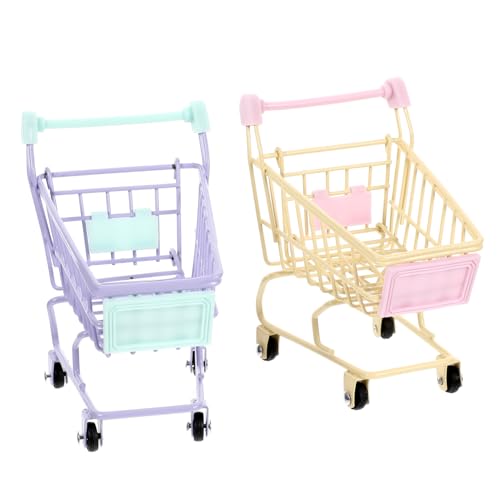 KONTONTY 2 STÜCK Mini Einkaufswagen Lustige Dekoration für Rollenspielzeug für Kinderhäuser und Kreative Spielumgebungen aus Robustem Metall Farblich Zufällig Perfektes für Zufällige Farbe KONTONTY 2 STÜCK Mini Einkaufswagen Lustige Dekoration für Rollenspielzeug für Kinderhäuser und Kreative Spielumgebungen aus Robustem Metall Farblich Zufällig Perfektes für Zufällige Farbe von KONTONTY