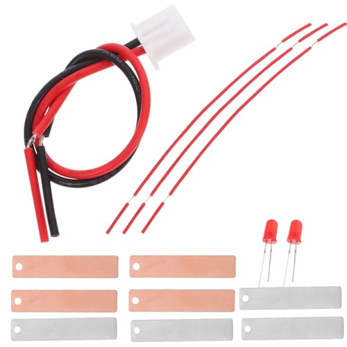 KONTONTY 2 Sätze DIY Fruchtbatterie Experimentierset mit Metall Kupfer Platten für Zitrone Kartoffel LED Licht Wissenschaftskit für Pädagogisches Physik Bausatz Ab Jahren von KONTONTY