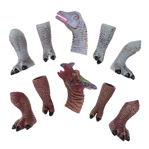 KONTONTY 2 Sätze Dinosaurier-Finger Puppen Fingerpuppen Fingerpuppe Dinosaurier-fingerpuppen Für Im Vorschulalter Hochwertiges Weichgummi (Vinyl) von KONTONTY