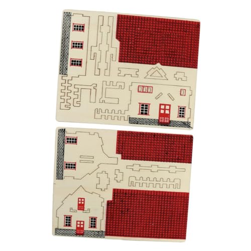 KONTONTY 2 Sätze Holz Puzzle Teiliges DIY Hausmodell für Erwachsene Fördert Kreativität und Hand Augen Koordination aus Robustem Holz Sichere Dekoration für Zuhause KONTONTY 2 Sätze Holz Puzzle Teiliges DIY Hausmodell für Erwachsene Fördert Kreativität und Hand Augen Koordination aus Robustem Holz Sichere Dekoration für Zuhause von KONTONTY