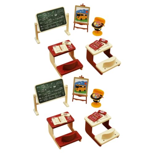 KONTONTY 2 Sätze Klassenzimmer Teiliges mit Realistischem Wandtafel Zubehör für Puppenhaus DIY Projekte und Foto Requisiten Kreative Spielumgebungen KONTONTY 2 Sätze Klassenzimmer Teiliges mit Realistischem Wandtafel Zubehör für Puppenhaus DIY Projekte und Foto Requisiten Kreative Spielumgebungen von KONTONTY