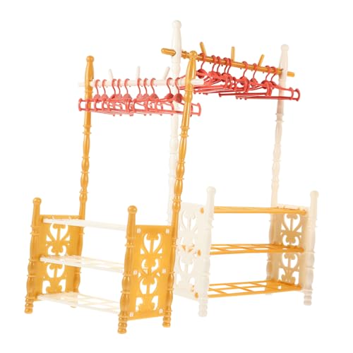 KONTONTY 2 Sätze Kleiderständer für Puppenhaus Kleiderbügel für Puppenmöbel für Mini Schlafzimmer und Esszimmer Deko für Puppenhausaccessoires Zufällige Farbe KONTONTY 2 Sätze Kleiderständer für Puppenhaus Kleiderbügel für Puppenmöbel für Mini Schlafzimmer und Esszimmer Deko für Puppenhausaccessoires Zufällige Farbe von KONTONTY