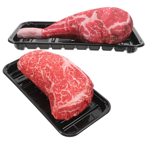 KONTONTY 2 Sätze Lebensechtes Künstliches Steak Teiliges Fake Fleisch Modell für Tischdekoration und Fotografie Täuschend Echt Praktisch und Pflegeleicht für Displays und Requisiten KONTONTY 2 Sätze Lebensechtes Künstliches Steak Teiliges Fake Fleisch Modell für Tischdekoration und Fotografie Täuschend Echt Praktisch und Pflegeleicht für Displays und Requisiten von KONTONTY