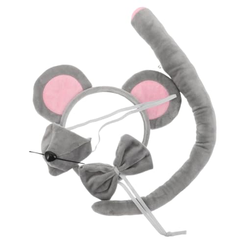 KONTONTY 2 Sätze Maus Kostüm Set mit Ohr Headband Nase und Schleife Wiederverwendbar Weiches Plüschmaterial Tierkopfband für Halloween und Jungeltiere Cosplay Party KONTONTY 2 Sätze Maus Kostüm Set mit Ohr Headband Nase und Schleife Wiederverwendbar Weiches Plüschmaterial Tierkopfband für Halloween und Jungeltiere Cosplay Party von KONTONTY