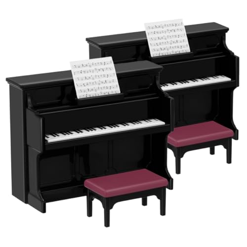 KONTONTY 2 Sätze Mini-Klavier Mini-Puppenhausklavier winziges Klavier Miniatur-Puppenstubenmöbel Klaviermodellspielzeug Puppenhaus-Musikinstrumente Plastik Black KONTONTY 2 Sätze Mini-Klavier Mini-Puppenhausklavier winziges Klavier Miniatur-Puppenstubenmöbel Klaviermodellspielzeug Puppenhaus-Musikinstrumente Plastik Black von KONTONTY
