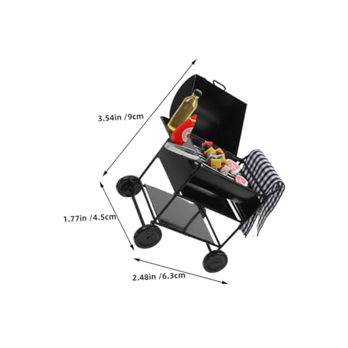 KONTONTY 2 Sätze Miniatur Puppenhaus Grill Modell aus Schwarzem Metall Realistische BBQ Simulation mit Fake Food Detailgetreues Outdoor Grill Zubehör für Rollenspiele und Küchendekoration KONTONTY 2 Sätze Miniatur Puppenhaus Grill Modell aus Schwarzem Metall Realistische BBQ Simulation mit Fake Food Detailgetreues Outdoor Grill Zubehör für Rollenspiele und Küchendekoration von KONTONTY