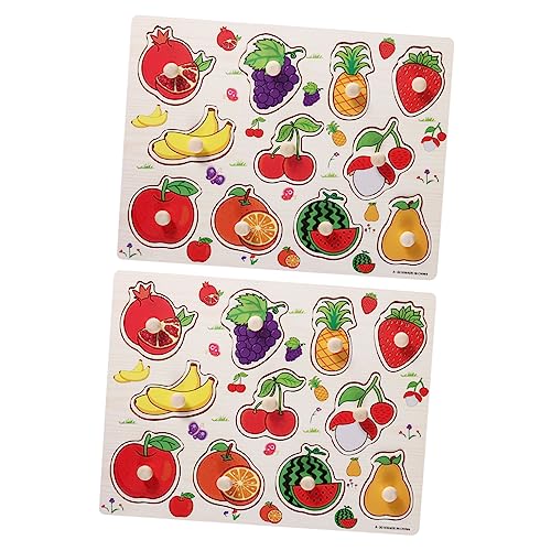 KONTONTY 2 Sätze Obsthandgabeduzzle Rätsel Zum Frühen Lernen Kind Puzzle Hölzern KONTONTY 2 Sätze Obsthandgabeduzzle Rätsel Zum Frühen Lernen Kind Puzzle Hölzern von KONTONTY