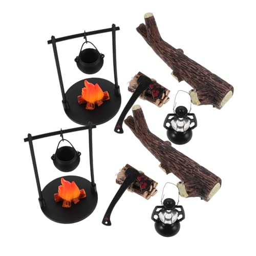 KONTONTY 2 Sätze Realistischer Holzofen Holzstapel für Puppenhaus Rustikale Outdoor Deko Kompakt für Mikro Landschaften Vielseitig für Bauernhaus Camping-szenen KONTONTY 2 Sätze Realistischer Holzofen Holzstapel für Puppenhaus Rustikale Outdoor Deko Kompakt für Mikro Landschaften Vielseitig für Bauernhaus Camping-szenen von KONTONTY