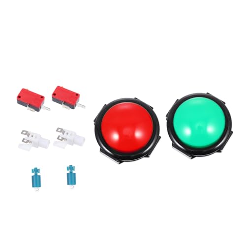 KONTONTY 2 Sätze Selbst Reset Button Antwortgeber Spiel Zubehör Konvexer Knopf mit LED Ständer für Klassenzimmer Partys und Wettbewerbe von KONTONTY