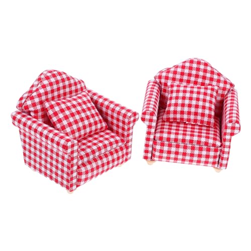 KONTONTY 2 Sätze Sofa für Puppenhaus Pack mit Kissen für DIY Mini Häuser Robustes Design Dekorativer Möbelstück für Puppen Perfektes Zubehör für Kreative Spielmomente KONTONTY 2 Sätze Sofa für Puppenhaus Pack mit Kissen für DIY Mini Häuser Robustes Design Dekorativer Möbelstück für Puppen Perfektes Zubehör für Kreative Spielmomente von KONTONTY