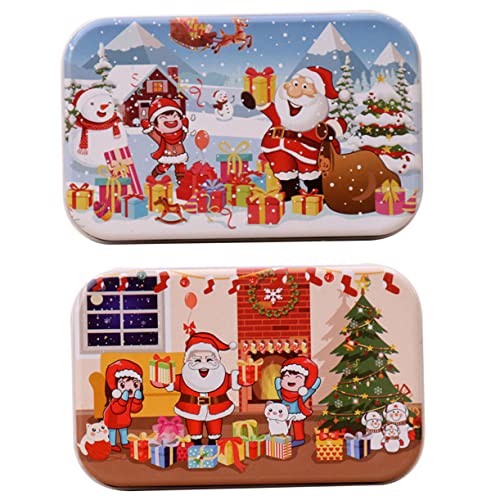 KONTONTY 2 Sätze Weihnachts Puzzle für Teiliges Holzspielzeug mit Santa Fördert die Intelligenz und Interaktion zwischen Eltern und Kindern für Kreative DIY KONTONTY 2 Sätze Weihnachts Puzzle für Teiliges Holzspielzeug mit Santa Fördert die Intelligenz und Interaktion zwischen Eltern und Kindern für Kreative DIY von KONTONTY