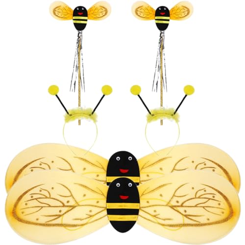 KONTONTY 2 Sätze kleine Bienenrequisiten Schmetterlingsflügel-Anzug-Umhang tierkostüme halloweenkostüme für Kinderkommode Bienen-Cosplay-Flügel Dekoration für Partykleidung KONTONTY 2 Sätze kleine Bienenrequisiten Schmetterlingsflügel-Anzug-Umhang tierkostüme halloweenkostüme für Kinderkommode Bienen-Cosplay-Flügel Dekoration für Partykleidung von KONTONTY