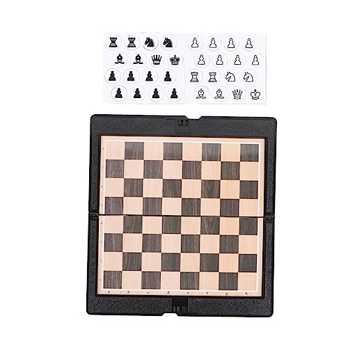 KONTONTY 2 Satz Internationales Schach Groß Magnet Erwachsene Spielbrett Reiseschach Faltschach Partyschach Black Plastik von KONTONTY