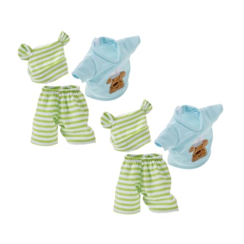 KONTONTY 2 Satz Puppenkleidung aus Baumwolle mit Gestreiftem Shirt und Shorts Modische Spielpuppen-Outfits für Kleinkinder Leicht Vielseitig für Rollenspiele und Fantasievolles Ankleiden KONTONTY 2 Satz Puppenkleidung aus Baumwolle mit Gestreiftem Shirt und Shorts Modische Spielpuppen-Outfits für Kleinkinder Leicht Vielseitig für Rollenspiele und Fantasievolles Ankleiden von KONTONTY