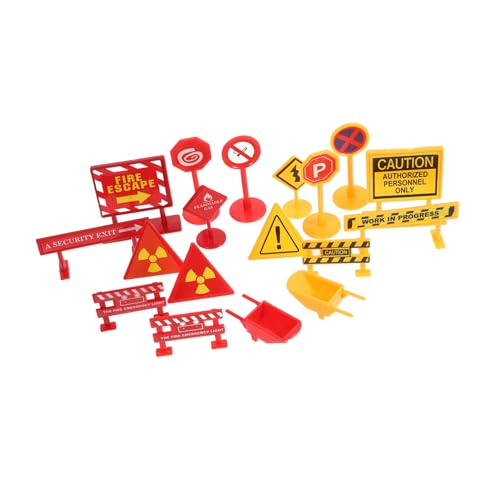 KONTONTY 2 Sets Transportspielzeug Mini Autos Ampel Outdoor Lollipop Spielaufkleber Szenenschild Miniatur Mini Straße Lollies Straßenblock Figur Kinderfahrzeuge Bauchmuskeln von KONTONTY