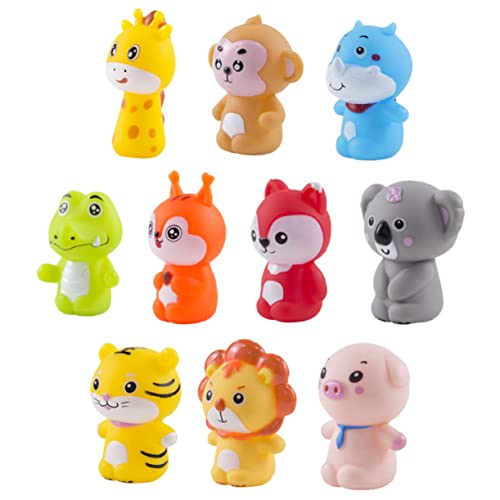 KONTONTY Fingerpuppen Für Kleinkinder Tier-fingerpuppen Handfingerpuppen Spielzeug Für Kinder Mini-tierfiguren Sicheres Vinylmaterial von KONTONTY