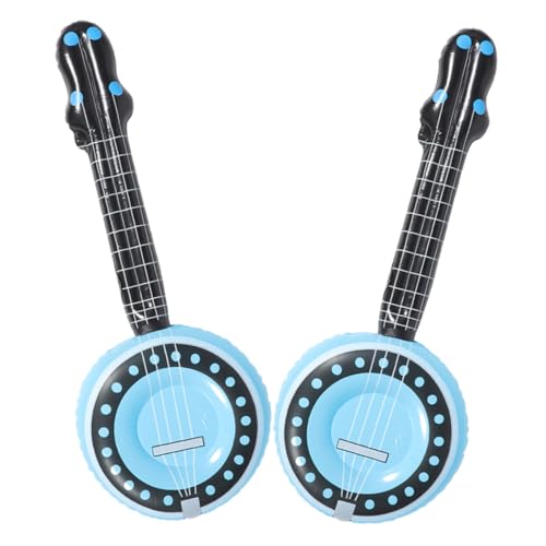 KONTONTY 2 Stück Aufblasbares Musikinstrument Aufblasbares Instrument Banjo Instrumente Party Für Musikinstrument Requisiten Blau von KONTONTY