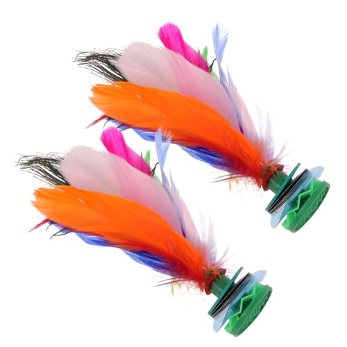 KONTONTY 2 Stück Farbige Kick Spielzeuge Traditionelles Chinesisches Jianzi Outdoor Freizeitspielzeug für Mädchen für Fitness und Körperkoordination von KONTONTY