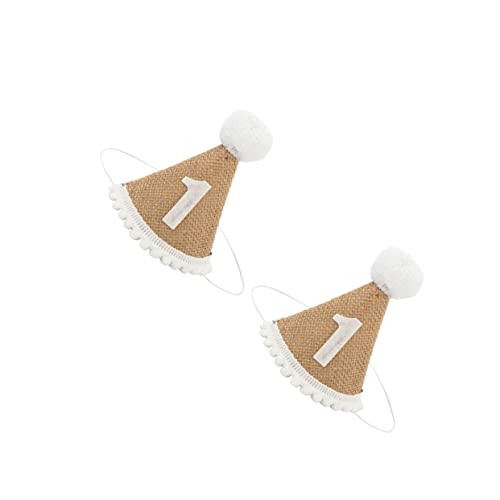 KONTONTY 2 Stück Geburtstagsparty-Hut 1. Geburtstagsmütze Kegelhut zum 1. Geburtstag Babykrone Sackleinen Rand kindermütze kappe Geburtstag Papierkappe Kindergeburtstagsmütze Leinen- KONTONTY 2 Stück Geburtstagsparty-Hut 1. Geburtstagsmütze Kegelhut zum 1. Geburtstag Babykrone Sackleinen Rand kindermütze kappe Geburtstag Papierkappe Kindergeburtstagsmütze Leinen- von KONTONTY