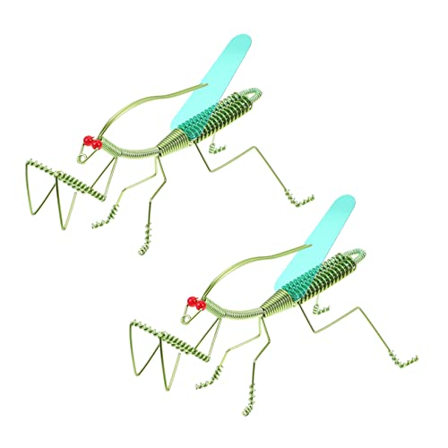 KONTONTY 2 Stück Gottesanbeterin-Modell für Modellverzierung Geburtstag Dekorationen Willkommen kinderspielzeug qridor realistisches Mantis-Modell Ornament Aluminium Green KONTONTY 2 Stück Gottesanbeterin-Modell für Modellverzierung Geburtstag Dekorationen Willkommen kinderspielzeug qridor realistisches Mantis-Modell Ornament Aluminium Green von KONTONTY