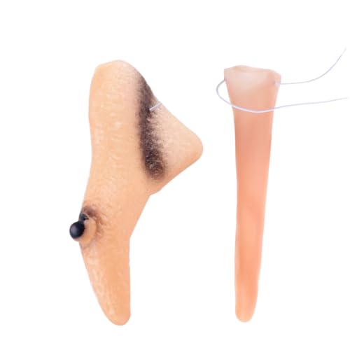 KONTONTY 2 Stück Halloween Hexennase Teiliges Lange Falsche Hexen Nasen Kostüm Zubehör für Damen und Herren Kreative Bequeme Halloween Kostüm Requisiten für Party und Theater von KONTONTY