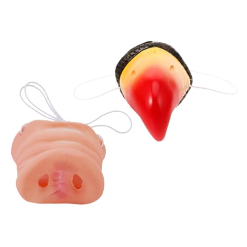 KONTONTY 2 Stück Halloween-Schweinenase Vogelschnauzenkostüm Schweinnasenkostüm Schnabel gefälscht Papageienkostüm Cosplay-Nase Halloween-Maske Halloween liefert Plastik von KONTONTY
