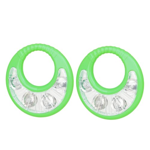 KONTONTY 2 Stück Handheld Tambourine aus Abs mit Klaren Metallschellen Leichtes Musikinstrument für Pädagogisches Percussion für Bühne Party und Musikunterricht von KONTONTY