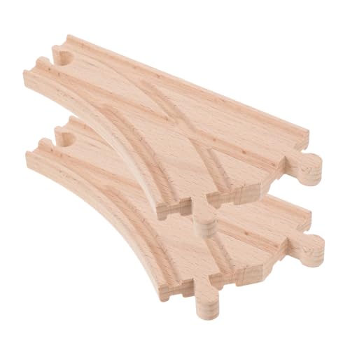 KONTONTY Eisenbahnschienen Aus Holz 2-teiliges Eisenbahnschienen-erweiterungsset Sicheres Und Vielseitiges Spielzeug KONTONTY Eisenbahnschienen Aus Holz 2-teiliges Eisenbahnschienen-erweiterungsset Sicheres Und Vielseitiges Spielzeug von KONTONTY