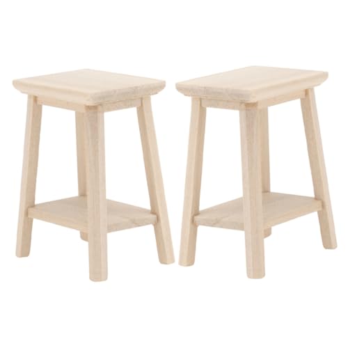 KONTONTY 2 Stück Holz Hocker DIY Puppenhaus Möbel für Kreative Miniaturlandschaften Vielseitig Einsetzbar für Wohn und Schlafzimmerdekoration KONTONTY 2 Stück Holz Hocker DIY Puppenhaus Möbel für Kreative Miniaturlandschaften Vielseitig Einsetzbar für Wohn und Schlafzimmerdekoration von KONTONTY