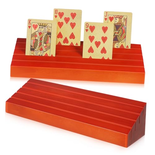 KONTONTY 2 Stück Holz Spielkartenhalter Stabiler Kartenständer für Einfache Sichtbarkeit Geeignet für Altersgruppen aus Robustem Holz Gefertigt für Brettspiele und Kartenspiele KONTONTY 2 Stück Holz Spielkartenhalter Stabiler Kartenständer für Einfache Sichtbarkeit Geeignet für Altersgruppen aus Robustem Holz Gefertigt für Brettspiele und Kartenspiele von KONTONTY