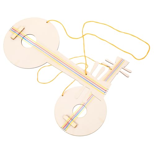 KONTONTY 2 Stück Holzgitarre kinderinstrumente musikinstrumente für Holzdekoration Gitarrenspielzeug aus Holz zum Selbermachen DIY-Graffiti-Gitarrenausschnitt aus Holz hölzern von KONTONTY
