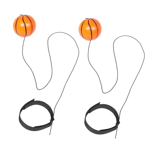 KONTONTY 2 Stück Hüpfball Am Handgelenk Trainer-Rebound-Ball Armbandbälle Handgelenksspielzeug Rückprallball Mit Handschlaufe Bounce-Ball Für Das Handgelenk Handübungsbälle Ballrücklauf Pu von KONTONTY
