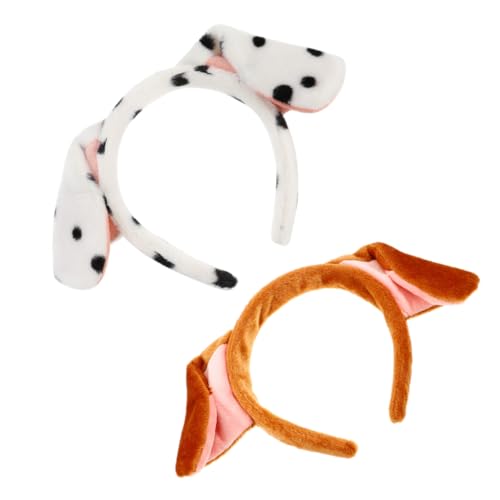 KONTONTY 2 Stück Hundestirnband aus Plüsch mit Elastischem Verstellbarem Sitz Weiche Cartoon Haarnadel für Kostüm Party und Alltag Niedliche Hundeohren als Witziges Dress Up Zubehör KONTONTY 2 Stück Hundestirnband aus Plüsch mit Elastischem Verstellbarem Sitz Weiche Cartoon Haarnadel für Kostüm Party und Alltag Niedliche Hundeohren als Witziges Dress Up Zubehör von KONTONTY