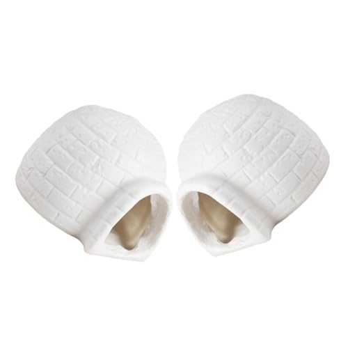 KONTONTY 2 Stück Iglu-Modell Klein Mini Figur Urlaub Ornament Frost Mikro Retro Gefälscht Iglu- Weiß Plastik KONTONTY 2 Stück Iglu-Modell Klein Mini Figur Urlaub Ornament Frost Mikro Retro Gefälscht Iglu- Weiß Plastik von KONTONTY