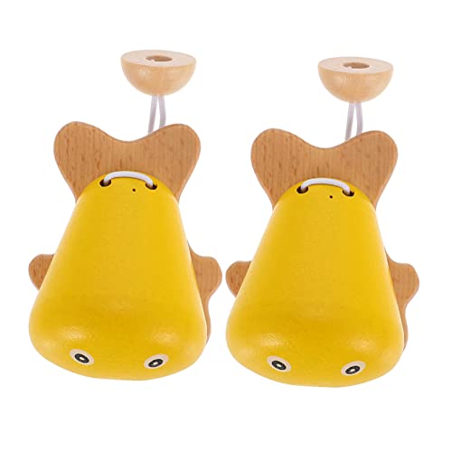 KONTONTY 2 Stück Interessantes Kinderspielzeug Kastagnetten aus Holz für Kastagnettenspielzeug aus Holz Haushaltskinderspielzeug Haushalt Kastagnette Accessoire Gelb KONTONTY 2 Stück Interessantes Kinderspielzeug Kastagnetten aus Holz für Kastagnettenspielzeug aus Holz Haushaltskinderspielzeug Haushalt Kastagnette Accessoire Gelb von KONTONTY