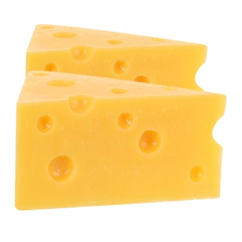 KONTONTY 2 Stück Käsemodell Requisiten Nachahmung Modelle geformt Falsches Käse Käse-Modell DIY mini dekore gefälschtes Essen Simulation von Käseornamenten Harz Yellow KONTONTY 2 Stück Käsemodell Requisiten Nachahmung Modelle geformt Falsches Käse Käse-Modell DIY mini dekore gefälschtes Essen Simulation von Käseornamenten Harz Yellow von KONTONTY